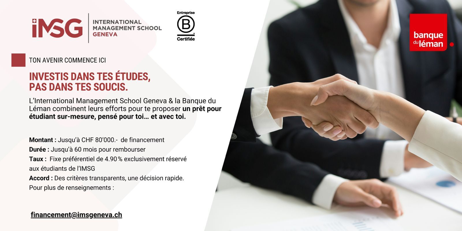 Une nouvelle offre de prêt pour financer ses études en Suisse