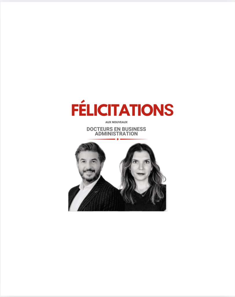 Deux nouveaux docteurs en Business Administration