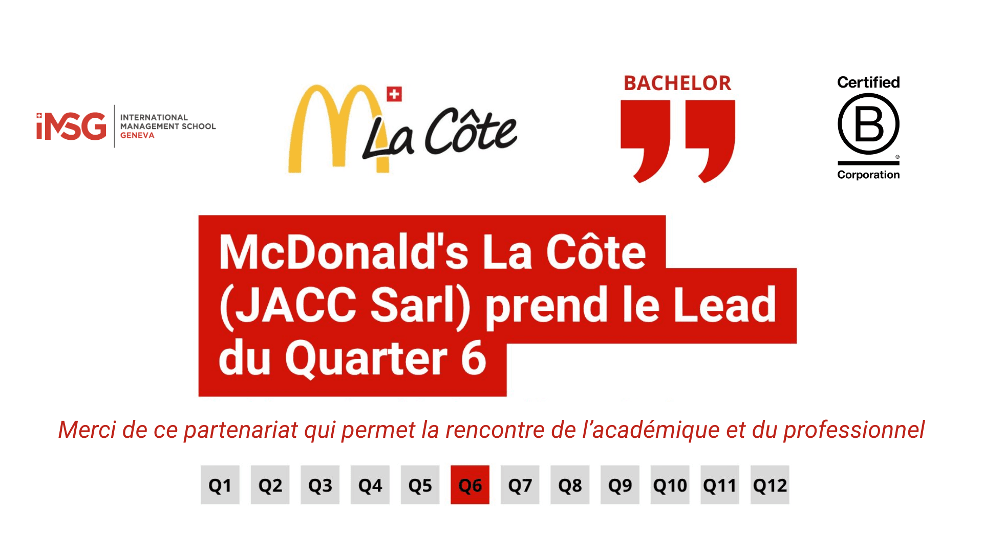 Un partenaire de plus dans notre projet de Bachelor 12-12-12